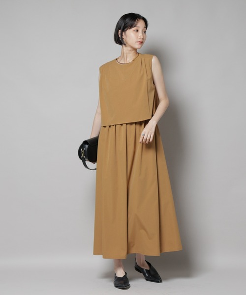 セール】セットアップ風ノースリーブワンピース（ワンピース