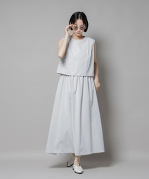 NANO universe | セットアップ風ノースリーブワンピース(ワンピース)