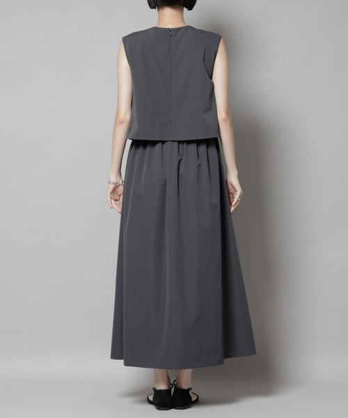 NANO universe（ナノユニバース）の「セットアップ風ノースリーブワンピース（ワンピース・レディース・ライトグレー/キャメル/チャコール・FREE）」の22枚目の写真