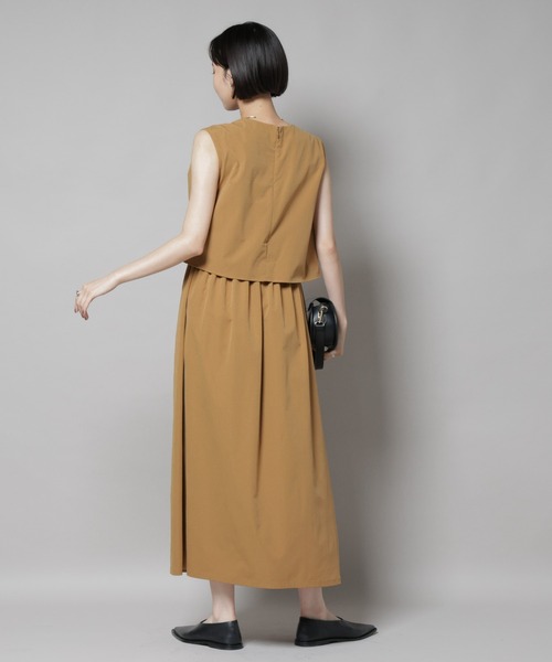 ワンピース nono セール】セットアップ風ノースリーブワンピース（ワンピース）｜NANO