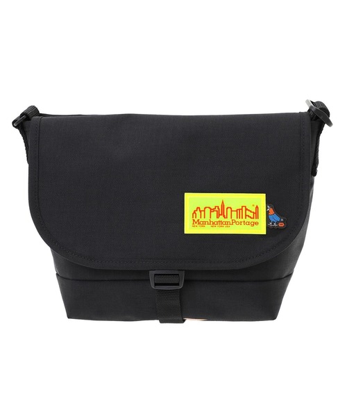 Manhattan Portage(マンハッタンポーテージ)の「Manhattan Portage/マンハッタンポーテージ ショルダーバッグ "TM paint コラボーレーション" NYLON MESSENGER BAG JR(SM) BP W/DIV LVL TMP MP1605JRBPTMP(ショルダーバッグ・メンズ・ブラック×イエロー・FREE)」の9枚目の写真