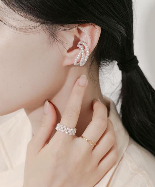 SMELLY（スメリー）の「パール3セットリング（リング・レディース・ホワイト系その他・13）」の3枚目の写真