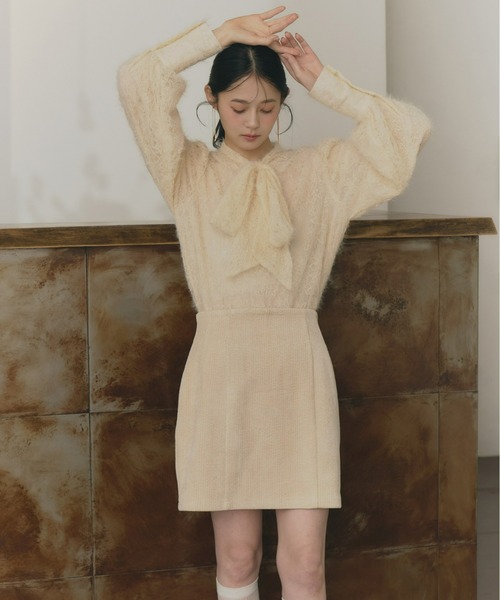 Olu.(オルドット)の「美脚スカート(スカート・レディース・ライトブラウン/アイボリー・1/0)」の3枚目の写真