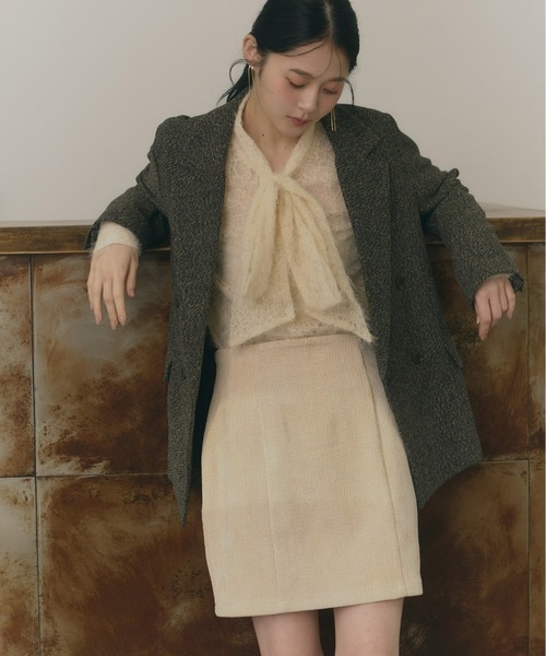 Olu.(オルドット)の「美脚スカート(スカート・レディース・ライトブラウン/アイボリー・1/0)」の6枚目の写真