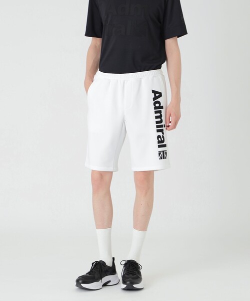 BLACK LABEL CRESTBRIDGE(ブラックレーベル・クレストブリッジ)の「【BLACK lab.×Admiral】ロゴプリントショートパンツ(その他パンツ・メンズ・オフホワイト/ブラック・M/L)」の1枚目の写真