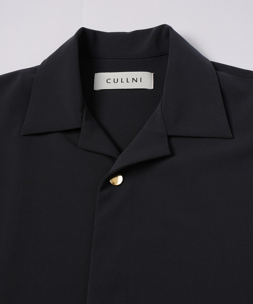 CULLNI（クルニ）の「Stretch Twill Tie Locken Open Collar Shirt（シャツ/ブラウス・メンズ・ホワイト/ブラック/アッシュブラウン/ネイビー・0/1/2）」の16枚目の写真