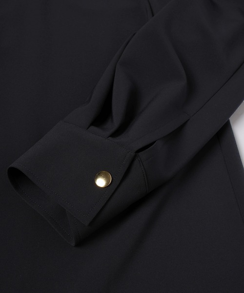 CULLNI（クルニ）の「Stretch Twill Tie Locken Open Collar Shirt（シャツ/ブラウス・メンズ・ホワイト/ブラック/アッシュブラウン/ネイビー・0/1/2）」の18枚目の写真