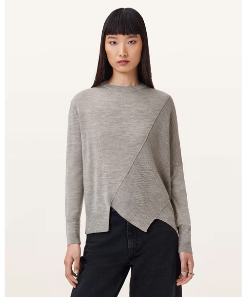 ALLSAINTS(オールセインツ)の「ISLA CREW NECK MERINO JUMPER | ISLA クルー ネック メリノ ニット・セーター(ニット/セーター・レディース・グレー系その他・M/XS/S)」の1枚目の写真