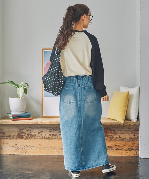 BETTY BOOP（ベティ・ブープ）の「【BettyBoop(TM)】ベティー ブープ(TM) 別注  ヴィンテージプリント オーバーサイズ ラグラン長袖Tシャツ（Tシャツ/カットソー・レディース・ブラック/ネイビー・FREE）」の13枚目の写真