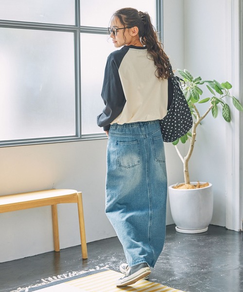 BETTY BOOP（ベティ・ブープ）の「【BettyBoop(TM)】ベティー ブープ(TM) 別注  ヴィンテージプリント オーバーサイズ ラグラン長袖Tシャツ（Tシャツ/カットソー・レディース・ブラック/ネイビー・FREE）」の14枚目の写真