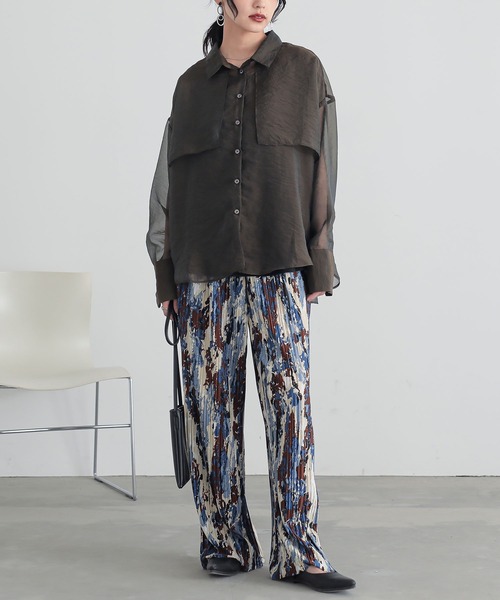 n'OrLABEL（ノアールレーベル）の「【機能素材】『セルフカットプリーツパンツ』（その他パンツ・レディース・ブラック/ネイビー/マルチ・2/1）」の22枚目の写真