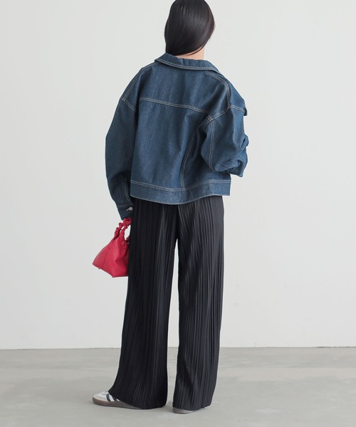 n'OrLABEL（ノアールレーベル）の「【機能素材】『セルフカットプリーツパンツ』（その他パンツ・レディース・ブラック/ネイビー/マルチ・2/1）」の15枚目の写真