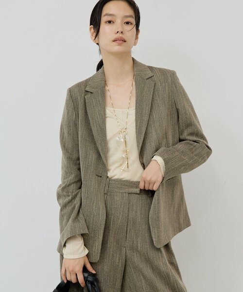 セットアップ対応】シングルツイードジャケット（テーラードジャケット