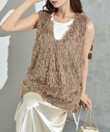 actuel（アクチュエル）の「【ａｃｔｕｅｌ】フェザージャガードＶネックベスト（ベスト）」