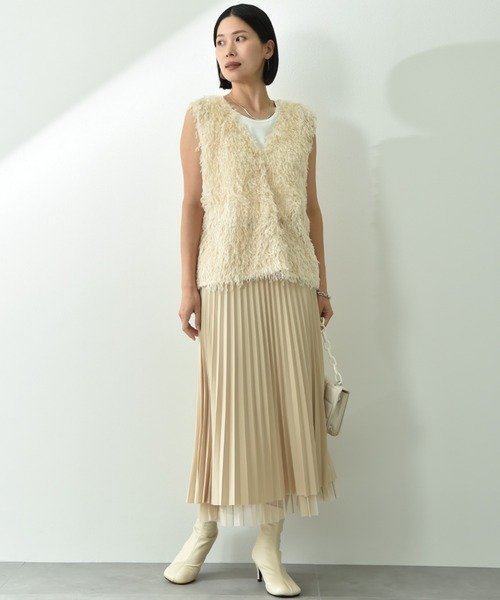 INTERPLANET（インタープラネット）の「【ａｃｔｕｅｌ】フェザージャガードＶネックベスト（ベスト・レディース・ブラウン/アイボリー/ブラック・FREE）」の19枚目の写真