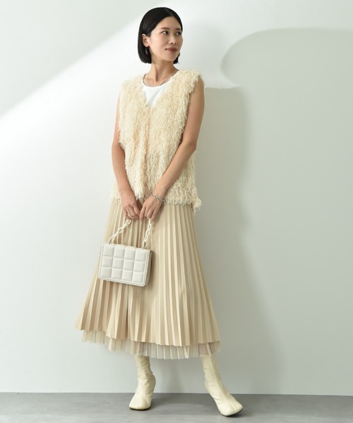 INTERPLANET（インタープラネット）の「【ａｃｔｕｅｌ】フェザージャガードＶネックベスト（ベスト・レディース・ブラウン/アイボリー/ブラック・FREE）」の20枚目の写真