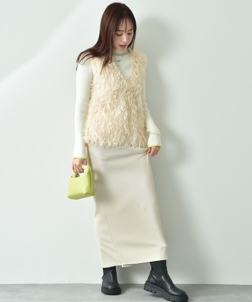 INTERPLANET（インタープラネット）の「【ａｃｔｕｅｌ】フェザージャガードＶネックベスト（ベスト・レディース・ブラウン/アイボリー/ブラック・FREE）」の12枚目の写真