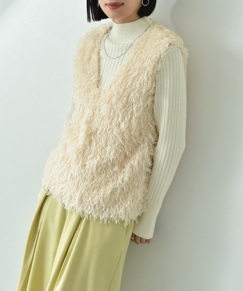 INTERPLANET（インタープラネット）の「【ａｃｔｕｅｌ】フェザージャガードＶネックベスト（ベスト・レディース・ブラウン/アイボリー/ブラック・FREE）」の22枚目の写真