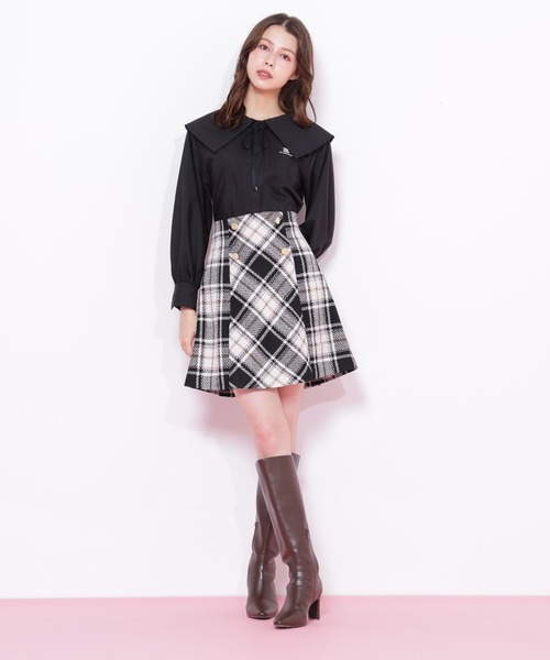 JILL by JILL STUART(ジルバイジルスチュアート)の「◇ビッグカラー短丈ブラウス(シャツ/ブラウス・レディース・ブラック/ブルー/ホワイト・FREE)」の10枚目の写真