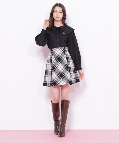 JILL by JILL STUART(ジルバイジルスチュアート)の「◇ビッグカラー短丈ブラウス(シャツ/ブラウス・レディース・ブラック/ブルー/ホワイト・FREE)」の11枚目の写真