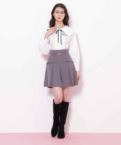 JILL by JILL STUART(ジルバイジルスチュアート)の「◇ビッグカラー短丈ブラウス(シャツ/ブラウス・レディース・ブラック/ブルー/ホワイト・FREE)」の17枚目の写真