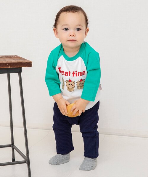 BREEZE(ブリーズ)の「カラフルベーシックロングパンツ(その他ベビーウェア・キッズ・ベージュ/ネイビー/アイボリー/レインボー・70/80)」の16枚目の写真