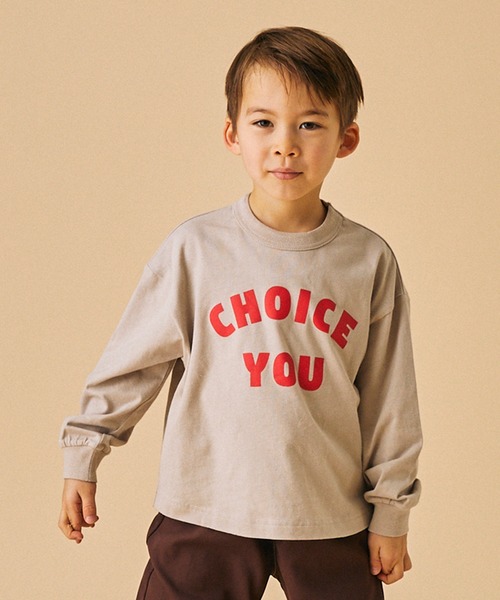 FOV（フォブ）の「FOV/フォブ CHOICEYOU L/S Tシャツ（Tシャツ/カットソー・キッズ・アイボリー/グレイッシュベージュ/ブルーグレー・M/L/XL）」の3枚目の写真