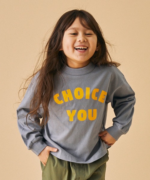 FOV（フォブ）の「FOV/フォブ CHOICEYOU L/S Tシャツ（Tシャツ/カットソー・キッズ・アイボリー/グレイッシュベージュ/ブルーグレー・M/L/XL）」の2枚目の写真