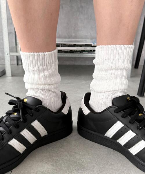 WEGO（ウィゴー）の「WEGO/ゆるローゲージソックス（ソックス/靴下・メンズ・ブラック/ホワイト・25-27CM）」の3枚目の写真