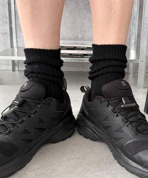 WEGO（ウィゴー）の「WEGO/ゆるローゲージソックス（ソックス/靴下・メンズ・ブラック/ホワイト・25-27CM）」の5枚目の写真