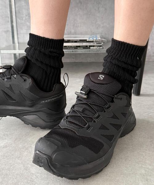 WEGO（ウィゴー）の「WEGO/ゆるローゲージソックス（ソックス/靴下・メンズ・ブラック/ホワイト・25-27CM）」の6枚目の写真