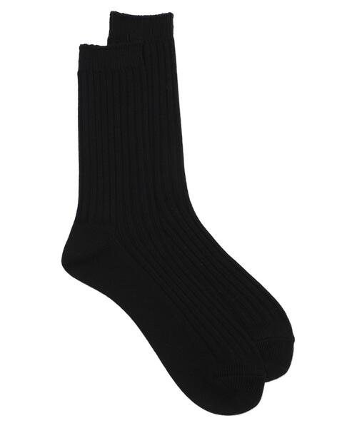 WEGO（ウィゴー）の「WEGO/ゆるローゲージソックス（ソックス/靴下・メンズ・ブラック/ホワイト・25-27CM）」の10枚目の写真