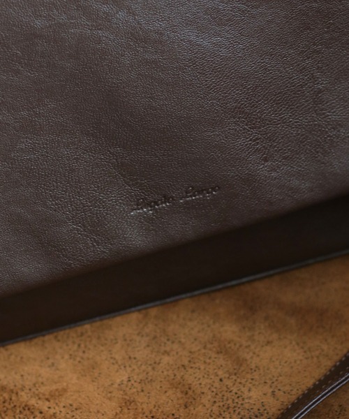 Legato Largo（レガートラルゴ）の「【Legato Largo】洗えるかばん ユニプレーンフェイクレザーショルダーバッグ 〈ユニセックス〉（ショルダーバッグ・レディース・ブラック/ダークブラウン/アイボリー・FREE）」の13枚目の写真