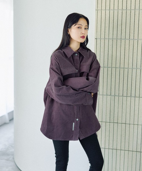 新品LEPSIMコーデュロイBIGシャツ　ネイビー LEPSIM｜コーデュロイBIGシャツ | Rakuten Fashion(楽天