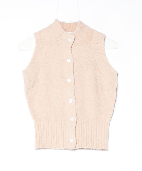 CINOH（チノ）の「SLEEVELESS VEST（GOTS ）（ニット/セーター・レディース・ネイビー/ベージュ・38/36）」の2枚目の写真