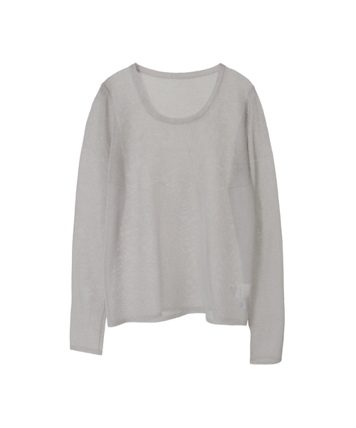 CONVERSE TOKYO（コンバーストウキョウ）の「SHEER KNIT PULLOVER（Tシャツ/カットソー・レディース・ブラック/イエロー/ピンク/グレー・FREE）」の3枚目の写真