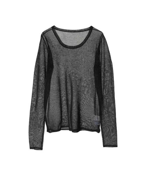 CONVERSE TOKYO（コンバーストウキョウ）の「SHEER KNIT PULLOVER（Tシャツ/カットソー・レディース・ブラック/イエロー/ピンク/グレー・FREE）」の2枚目の写真