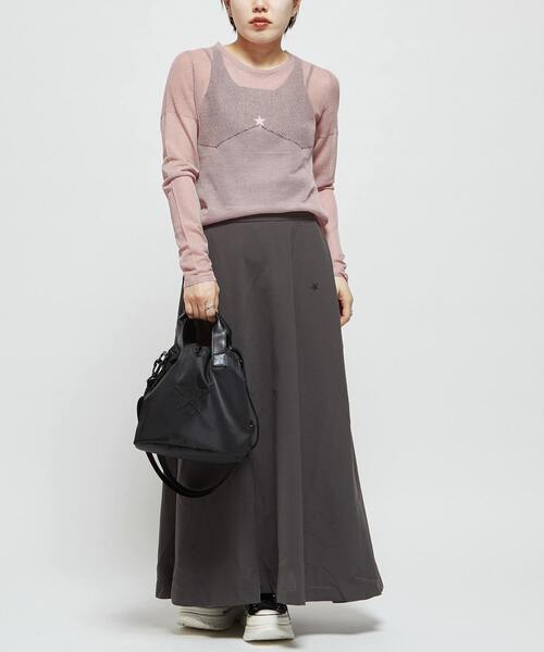CONVERSE TOKYO（コンバーストウキョウ）の「SHEER KNIT PULLOVER（Tシャツ/カットソー・レディース・ブラック/イエロー/ピンク/グレー・FREE）」の7枚目の写真