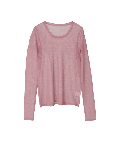 CONVERSE TOKYO（コンバーストウキョウ）の「SHEER KNIT PULLOVER（Tシャツ/カットソー・レディース・ブラック/イエロー/ピンク/グレー・FREE）」の9枚目の写真