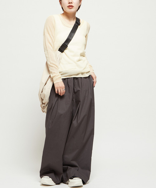 CONVERSE TOKYO（コンバーストウキョウ）の「SHEER KNIT PULLOVER（Tシャツ/カットソー・レディース・ブラック/イエロー/ピンク/グレー・FREE）」の10枚目の写真