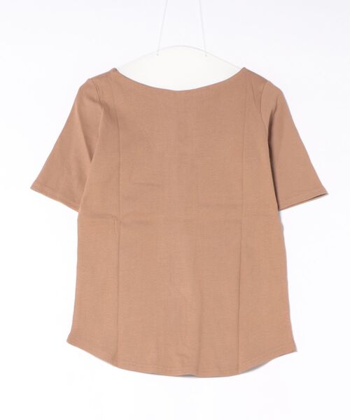 RCD(アールシーディー)の「ボートネック5分袖コットンリブTシャツ(Tシャツ/カットソー・レディース・ブラック/オフホワイト/ベージュ・LL/L/M)」の17枚目の写真