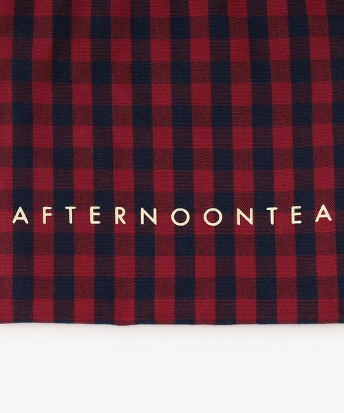 Afternoon Tea（アフタヌーンティー）の「ギンガムチェック巾着ポーチ（ポーチ・レディース・レッド・ONE SIZE）」の5枚目の写真