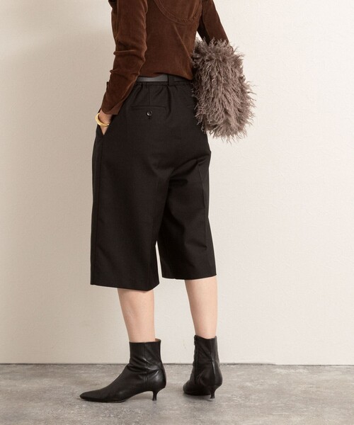 NOLLEY’S（ノーリーズ）の「【MAQWEL/マクウェル】ウォッシャブルバミューダパンツ（その他パンツ・レディース・ダークブラウン/ブラック・36/38）」の10枚目の写真