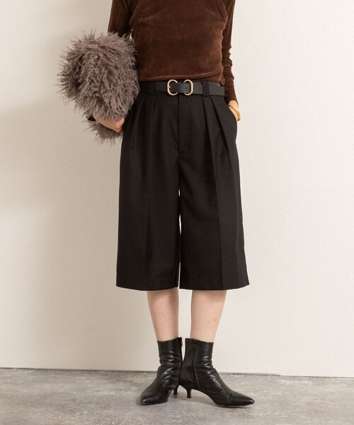 NOLLEY’S（ノーリーズ）の「【MAQWEL/マクウェル】ウォッシャブルバミューダパンツ（その他パンツ・レディース・ダークブラウン/ブラック・36/38）」の11枚目の写真