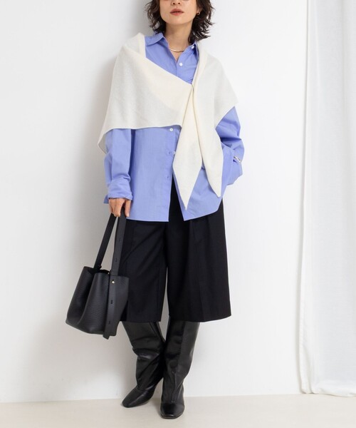 NOLLEY’S（ノーリーズ）の「【MAQWEL/マクウェル】ウォッシャブルバミューダパンツ（その他パンツ・レディース・ダークブラウン/ブラック・36/38）」の12枚目の写真