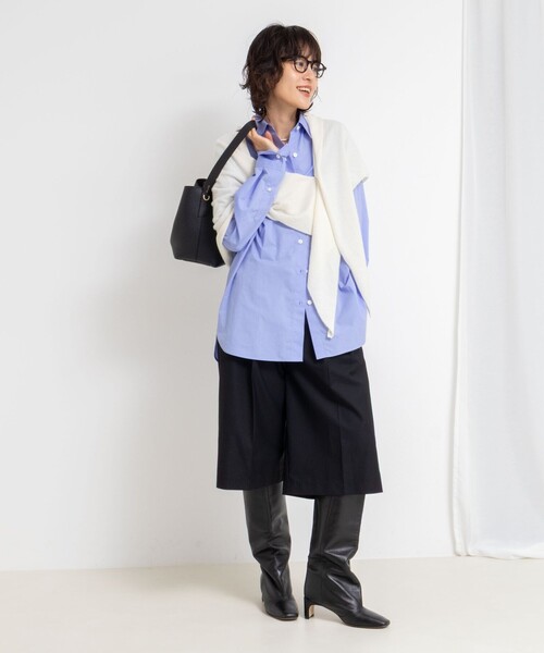 NOLLEY’S（ノーリーズ）の「【MAQWEL/マクウェル】ウォッシャブルバミューダパンツ（その他パンツ・レディース・ダークブラウン/ブラック・36/38）」の13枚目の写真