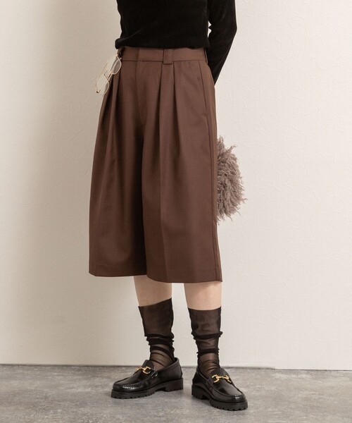 NOLLEY’S（ノーリーズ）の「【MAQWEL/マクウェル】ウォッシャブルバミューダパンツ（その他パンツ・レディース・ダークブラウン/ブラック・36/38）」の22枚目の写真