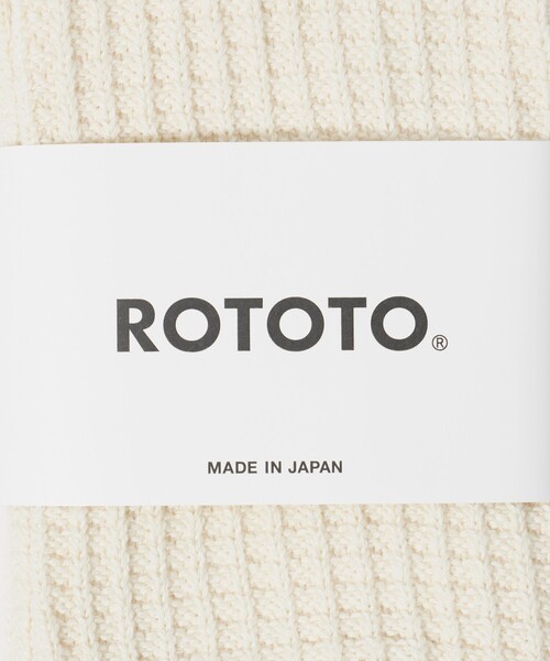 ROTOTO(ロトト)の「<ROTOTO>ワッフル クルーソックス(ソックス/靴下・メンズ・ブラック/オフホワイト・M)」の5枚目の写真