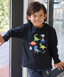 kladskap | 恐竜アップリケ長袖Tシャツ(Tシャツ/カットソー)