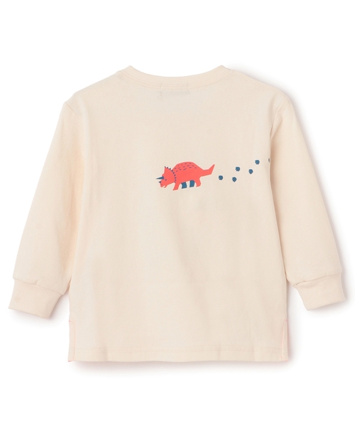 kladskap（クレードスコープ）の「恐竜アップリケ長袖Tシャツ（Tシャツ/カットソー・キッズ・ブラック/アイボリー・110cm/90cm/80ｃｍ/100cm/120cm/130cm）」の3枚目の写真